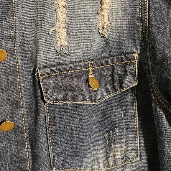 Distressed Denim Jacket - Picture 10 of 13